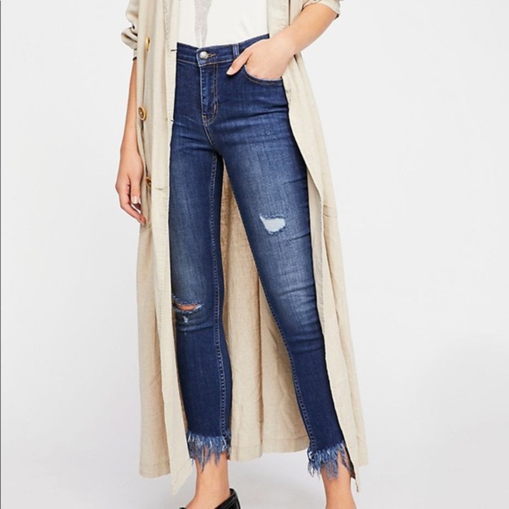 We The Free Jeans Fringed Bottom